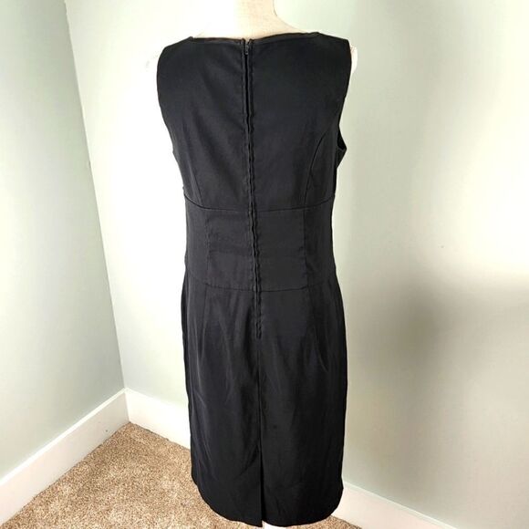 Dress Barn Women’s Sleeveless Shift Midi Dress Size 10 Black - Picture 4 of 6